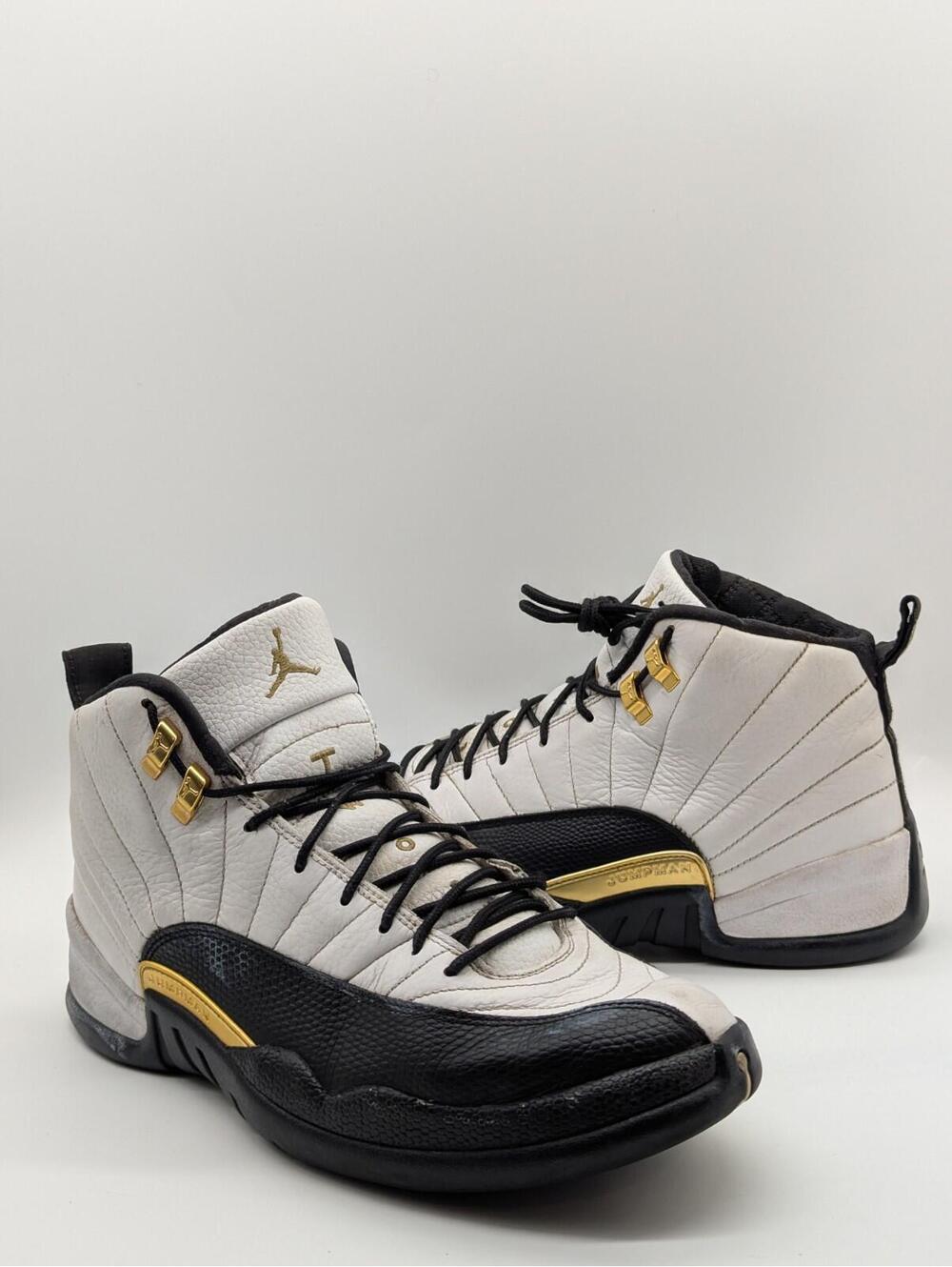 Jordan 12 Retro Royalty Taxi Mens Size 12 CT8013-170 White Black Gold Sneakers